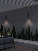 Kinkiet zewnętrzny LED aluminiowy kolor antracyt tuba minimalistyczny nowoczesny podświetlający elewację IP65 TERVONA LE75235 Luces Exclusivas